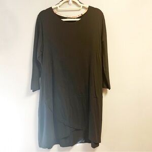 Gudrun Sjoden Tunic in Solid Black “Tunika” Sz L NWT 100% Cotton Lagenlook